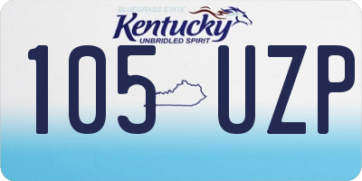 KY license plate 105UZP