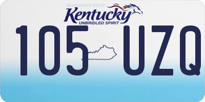 KY license plate 105UZQ