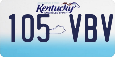 KY license plate 105VBV