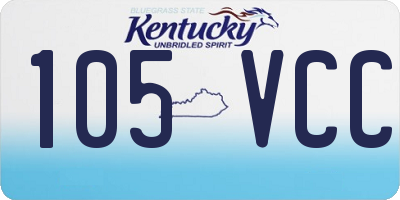 KY license plate 105VCC
