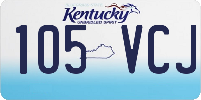 KY license plate 105VCJ