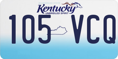 KY license plate 105VCQ