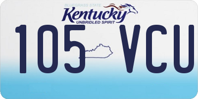 KY license plate 105VCU