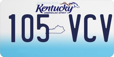 KY license plate 105VCV