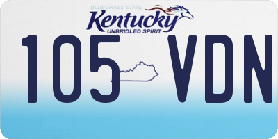 KY license plate 105VDN