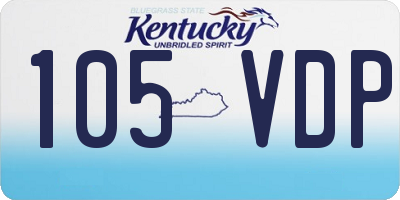 KY license plate 105VDP