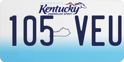 KY license plate 105VEU