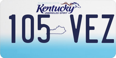 KY license plate 105VEZ