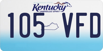 KY license plate 105VFD