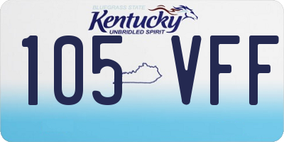 KY license plate 105VFF