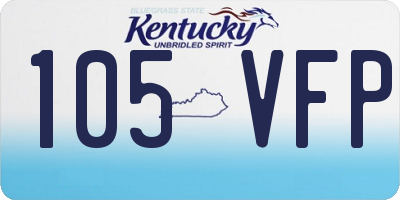 KY license plate 105VFP