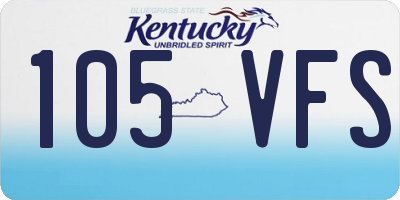 KY license plate 105VFS