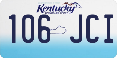 KY license plate 106JCI