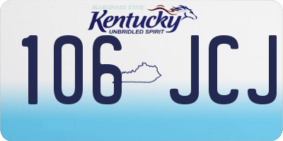 KY license plate 106JCJ