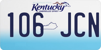 KY license plate 106JCN