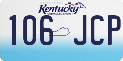 KY license plate 106JCP