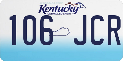 KY license plate 106JCR