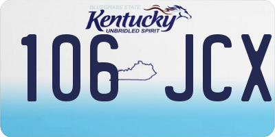 KY license plate 106JCX