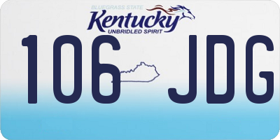 KY license plate 106JDG
