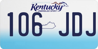 KY license plate 106JDJ