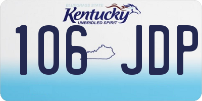 KY license plate 106JDP