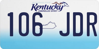 KY license plate 106JDR