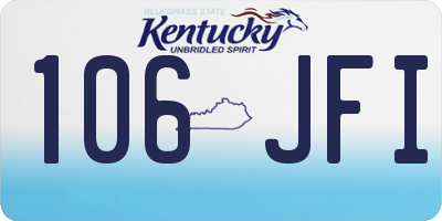 KY license plate 106JFI
