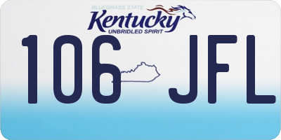 KY license plate 106JFL