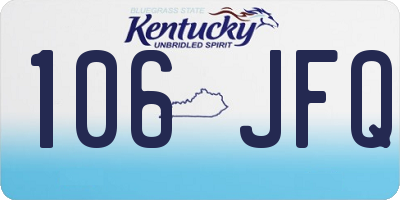 KY license plate 106JFQ
