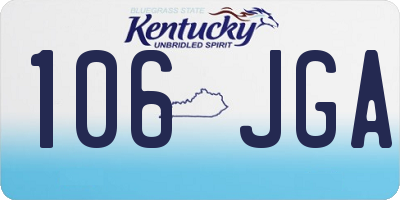 KY license plate 106JGA