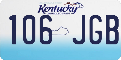 KY license plate 106JGB