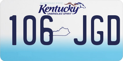 KY license plate 106JGD
