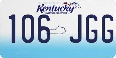 KY license plate 106JGG