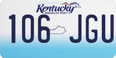 KY license plate 106JGU