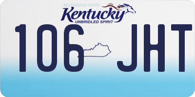 KY license plate 106JHT