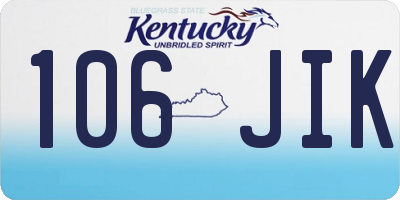 KY license plate 106JIK