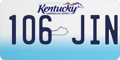 KY license plate 106JIN