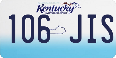 KY license plate 106JIS