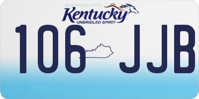 KY license plate 106JJB