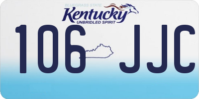 KY license plate 106JJC