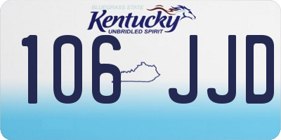 KY license plate 106JJD