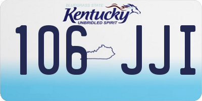 KY license plate 106JJI