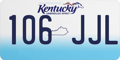 KY license plate 106JJL