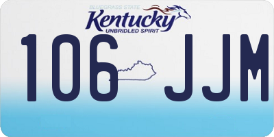 KY license plate 106JJM