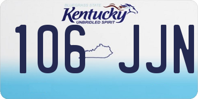 KY license plate 106JJN