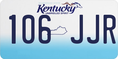 KY license plate 106JJR