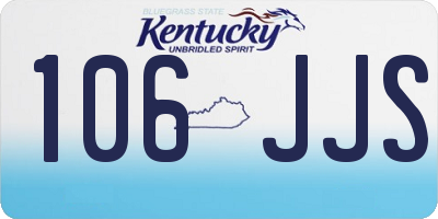 KY license plate 106JJS