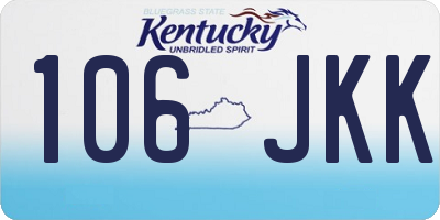 KY license plate 106JKK