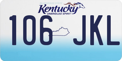 KY license plate 106JKL