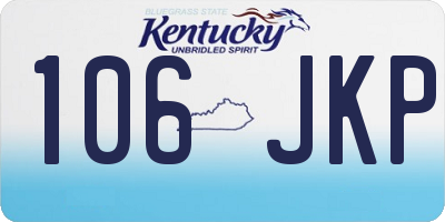 KY license plate 106JKP